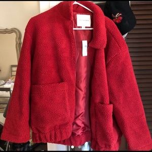 Red Sherpa Jacket